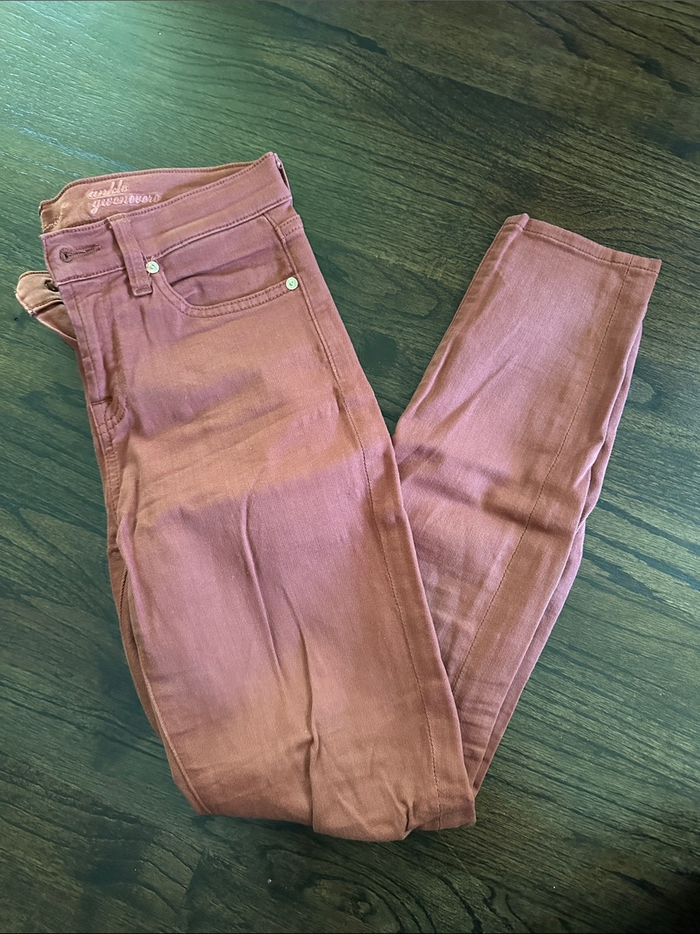7 For All Mankind Dusty Rose Ankle Skinny Jeans